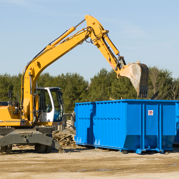 can i choose the location where the residential dumpster will be placed in Erin WI